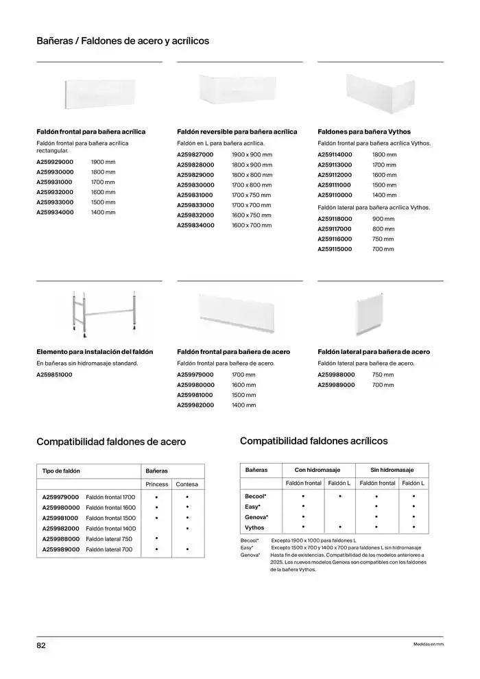 Catálogo de Platos de Ducha, Bañeras y Mamparas 9 de enero al 31 de diciembre 2025 - Página 84
