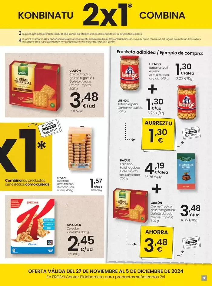 Catálogo de Nueva apertura EROSKI Center Bidebarrieta 27 de noviembre al 5 de diciembre 2024 - Página 9