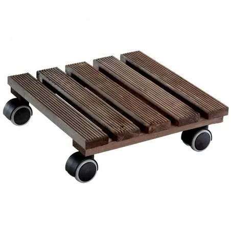 SOPORTE MACETAS PINO MARRÓN OSCURO