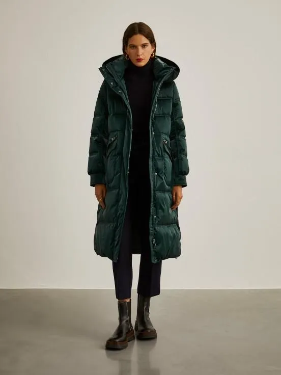 Abrigo largo acolchado