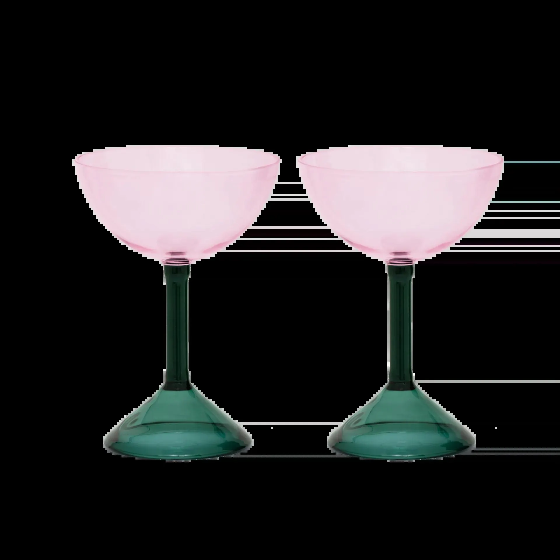 Urban Nature Culture gift set coupe glasses 2-pack Pink