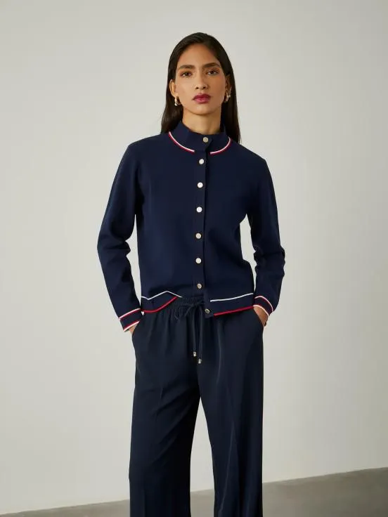 Abrigo de punto con botones