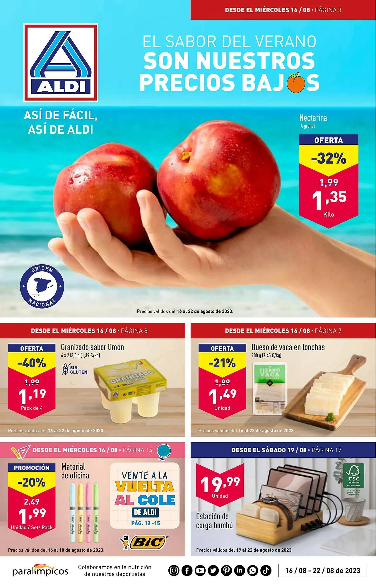 Catálogo de Folleto ALDI 16 de agosto al 22 de agosto 2023 - Página 1