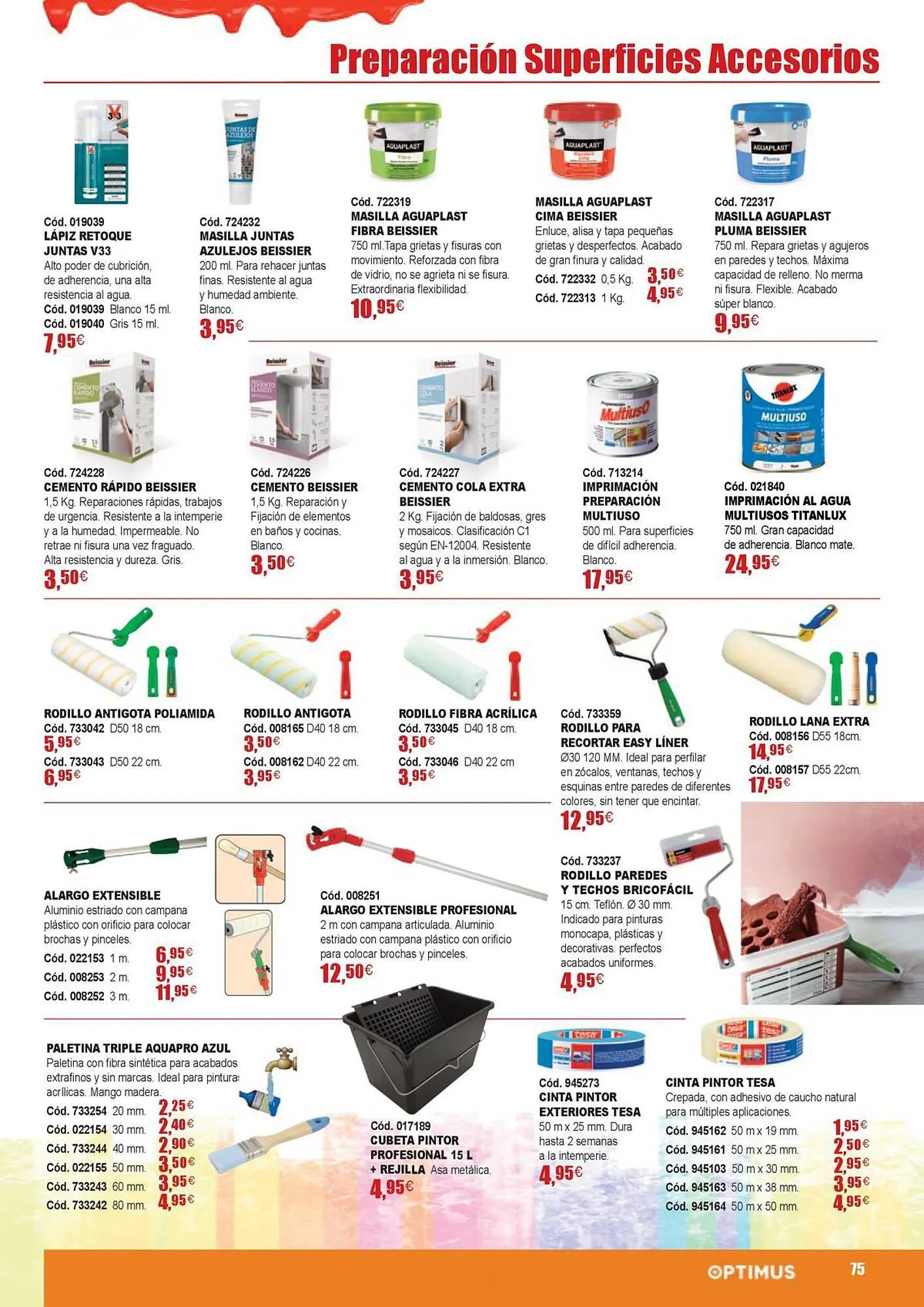 Catálogo de Folleto Optimus 21 de marzo al 31 de agosto 2024 - Página 75
