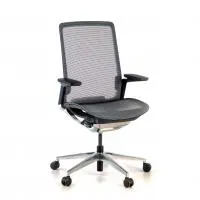 Silla Ejecutiva Yanet, Aluminio, Reposacabezas - Negro