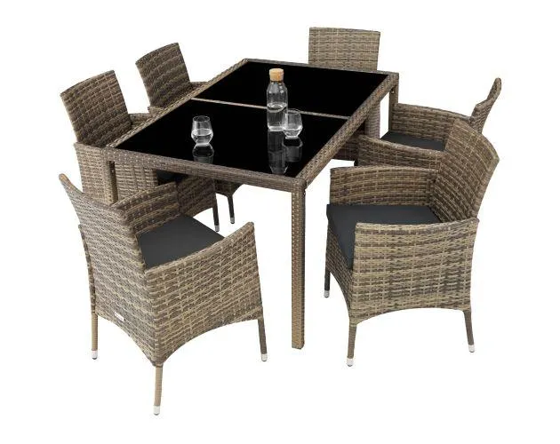 Conjunto de ratán 6+1