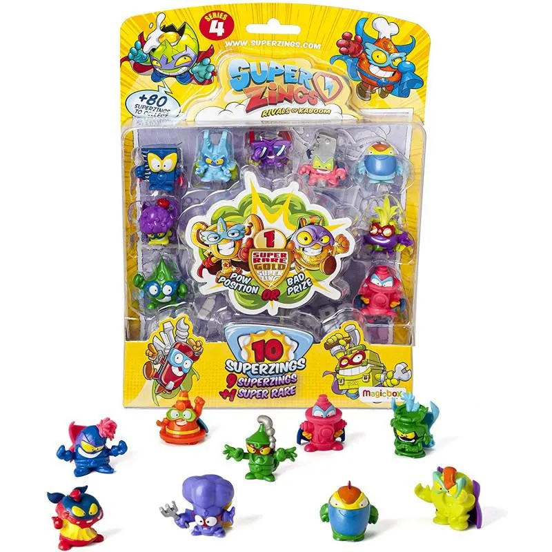 BLISTER 10 SUPER ZINGS FIGURAS SERIE 4