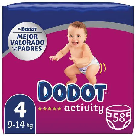 Pañales Dodot Activity 58 uds talla 4 10-15kg