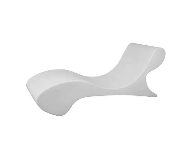Mpc Carmela Tumbona de plástico de diseño único Muy flotante, Blanca