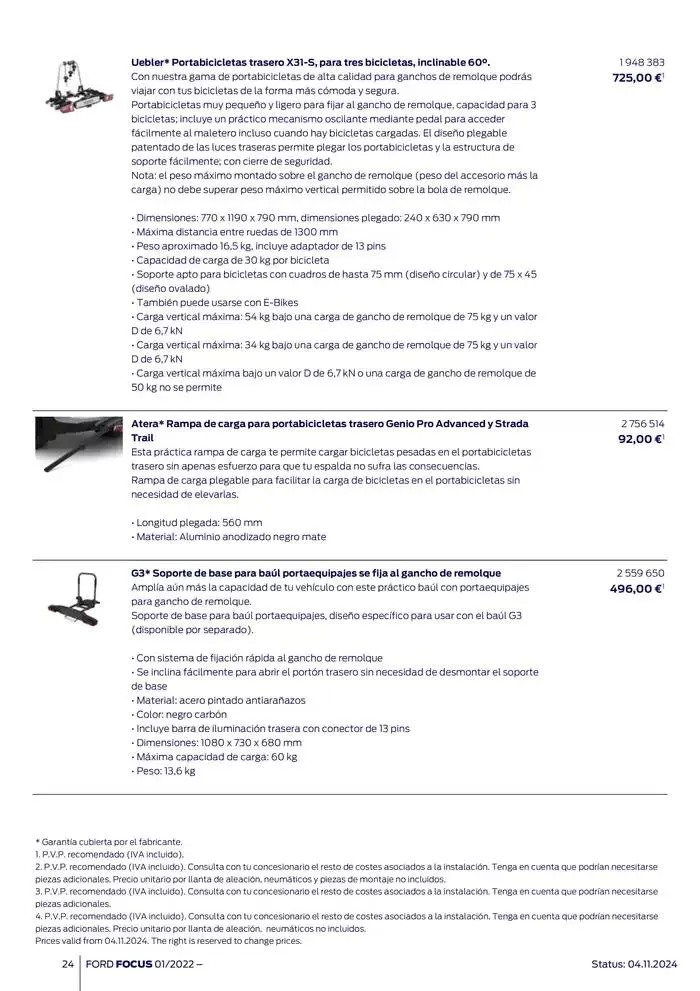 Catálogo de Ford de accesorios Focus 13 de noviembre al 13 de noviembre 2025 - Página 24