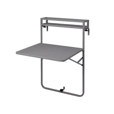 Mesa Plegable para Balcón Gris Saba 90x70x60 cm GoodHome