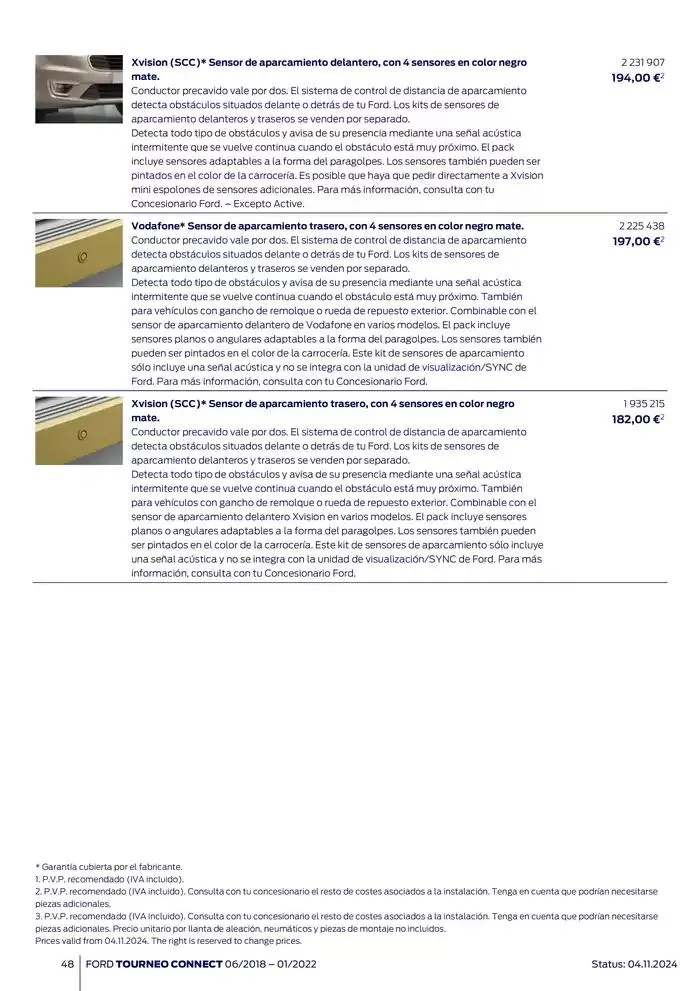 Catálogo de Ford de accesorios Tourneo Connect 13 de noviembre al 13 de noviembre 2025 - Página 48