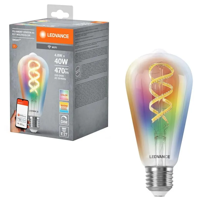 BOMBILLA LEDVANCE SMART+ WIFI FILAMENT EDISON AC42287 40W