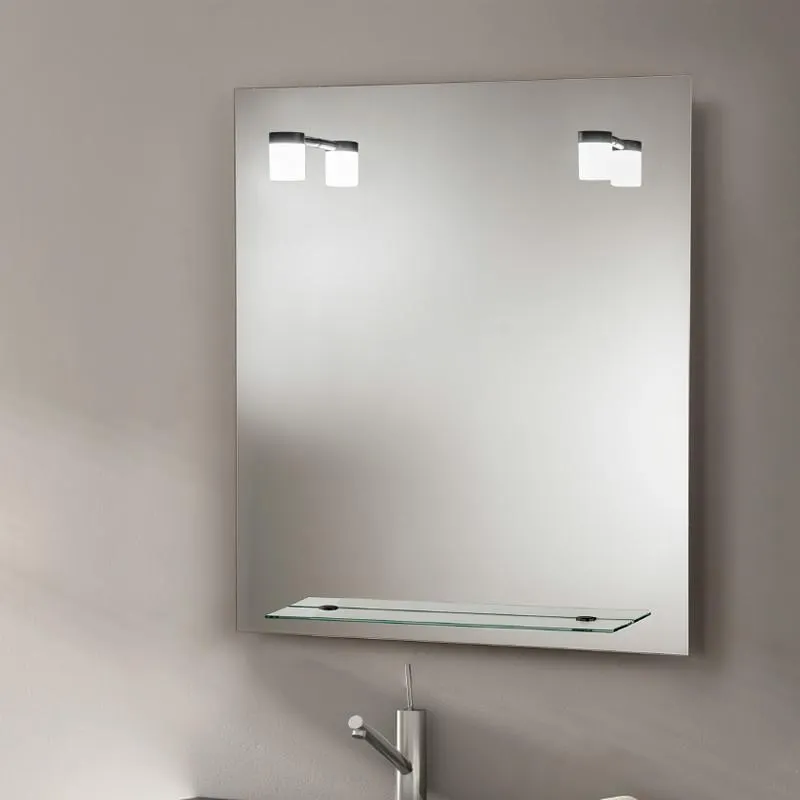 ESPEJO BAÑO XPERTIALS MILAN CHROME 60x75cm CON REPISA