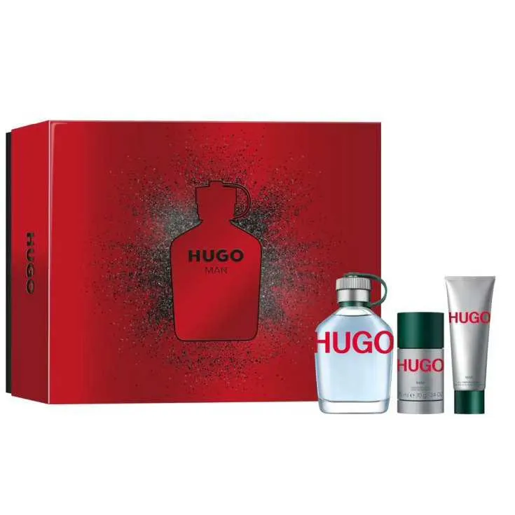 hugo boss hugo man eau de toilette 125ml cofre 3 piezas