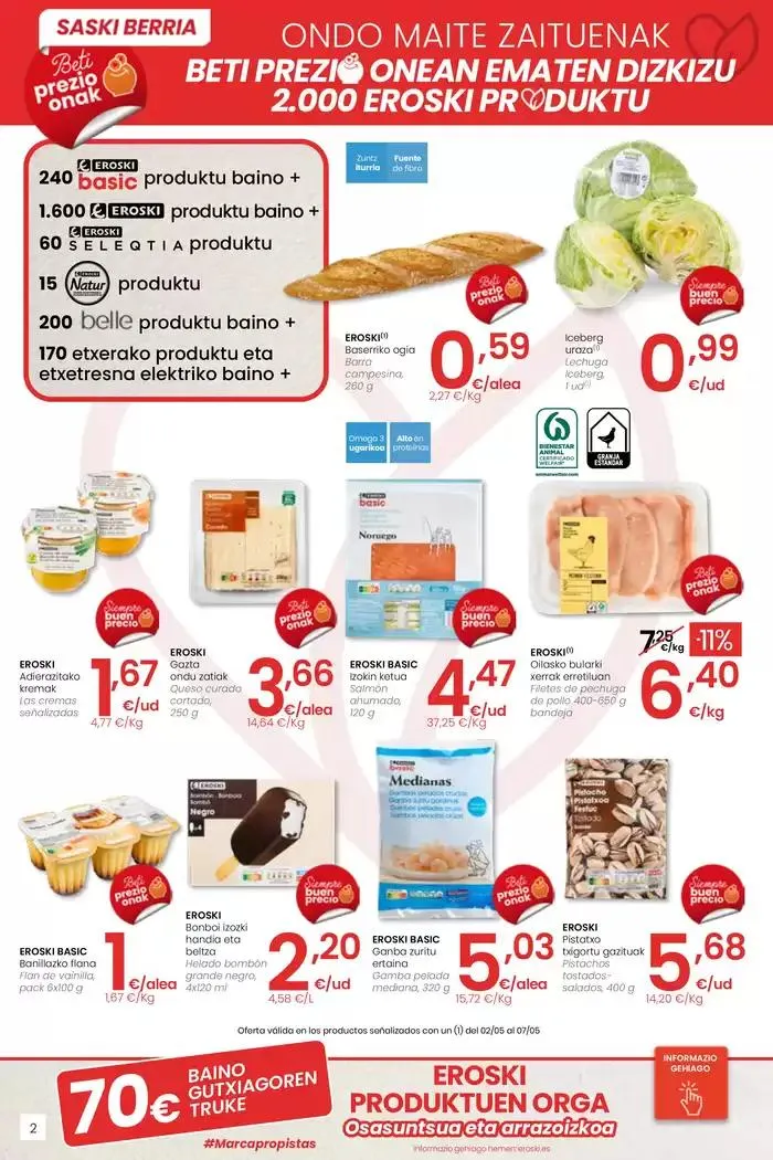 Catálogo de AUKERA OFERTA HIPERMERKATUAK EROSKI 2 de mayo al 13 de mayo 2025 - Página 2