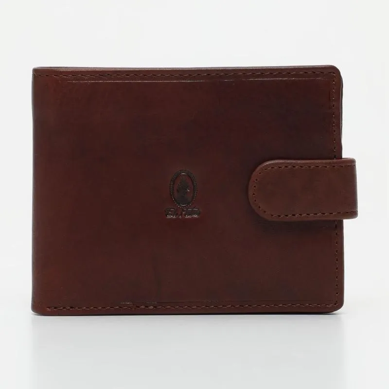 Cartera monedero interior de hombre en piel vacuno marrón-Durango