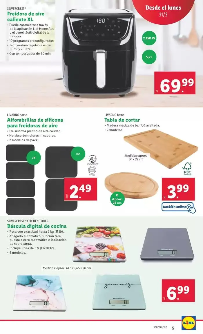 Catálogo de ¡Bazar Lidl! Ofertas válidas del 31/03 al 06/04 31 de marzo al 6 de abril 2025 - Página 5
