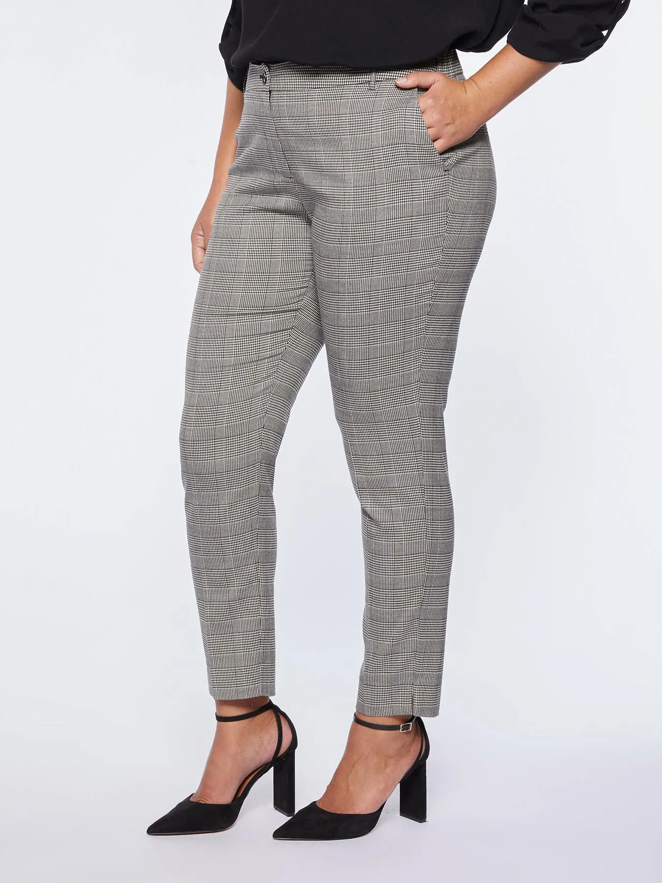 Pantalones rectos de príncipe de Gales