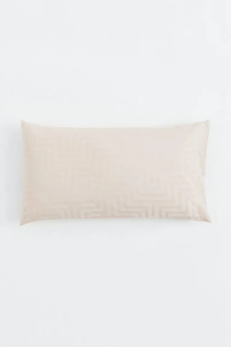Funda de almohada en satén de algodón