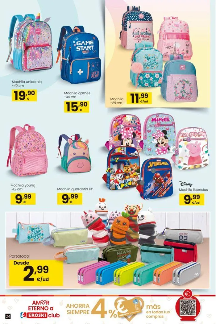 Catálogo de Ofertas Vuelta al Cole EROSKI 22 de agosto al 18 de septiembre 2024 - Página 24