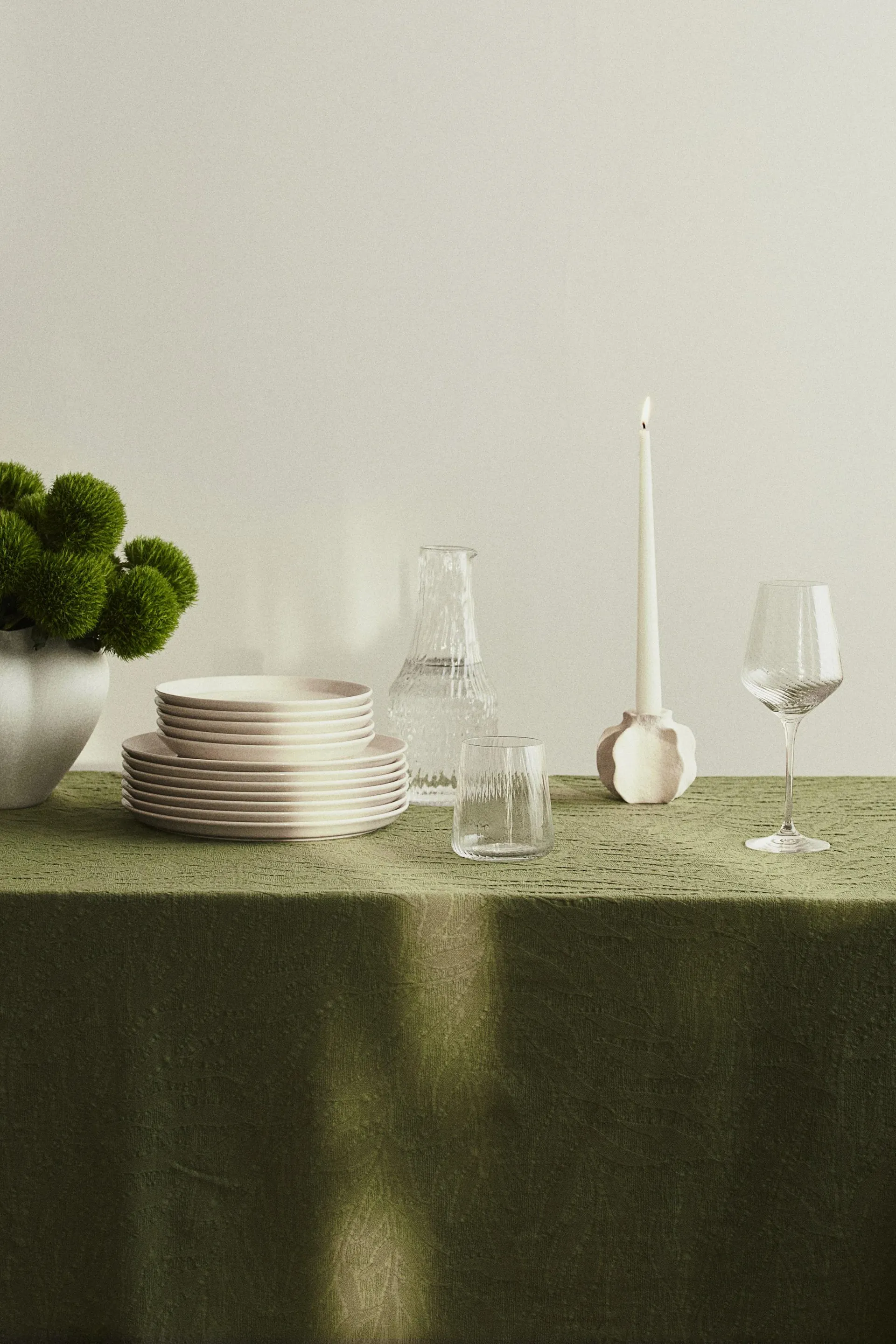 Mantel en tejido jacquard