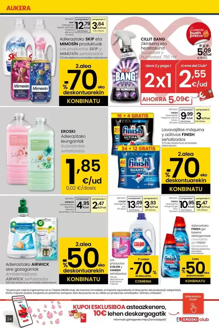 Catálogo de 2000 produktu baino gehiago, BETI PREZIO ONEAN EROSKI CENTER 16 de enero al 28 de enero 2025 - Página 24
