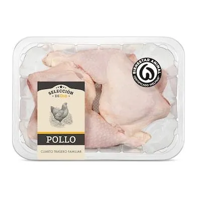 Cuarto trasero de pollo formato familiar Selección de Dia bandeja 1.2 Kg aprox.