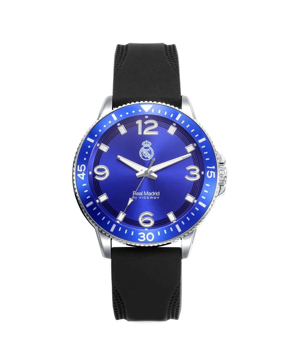 Reloj de hombre con caja de acero y correa de silicona negra