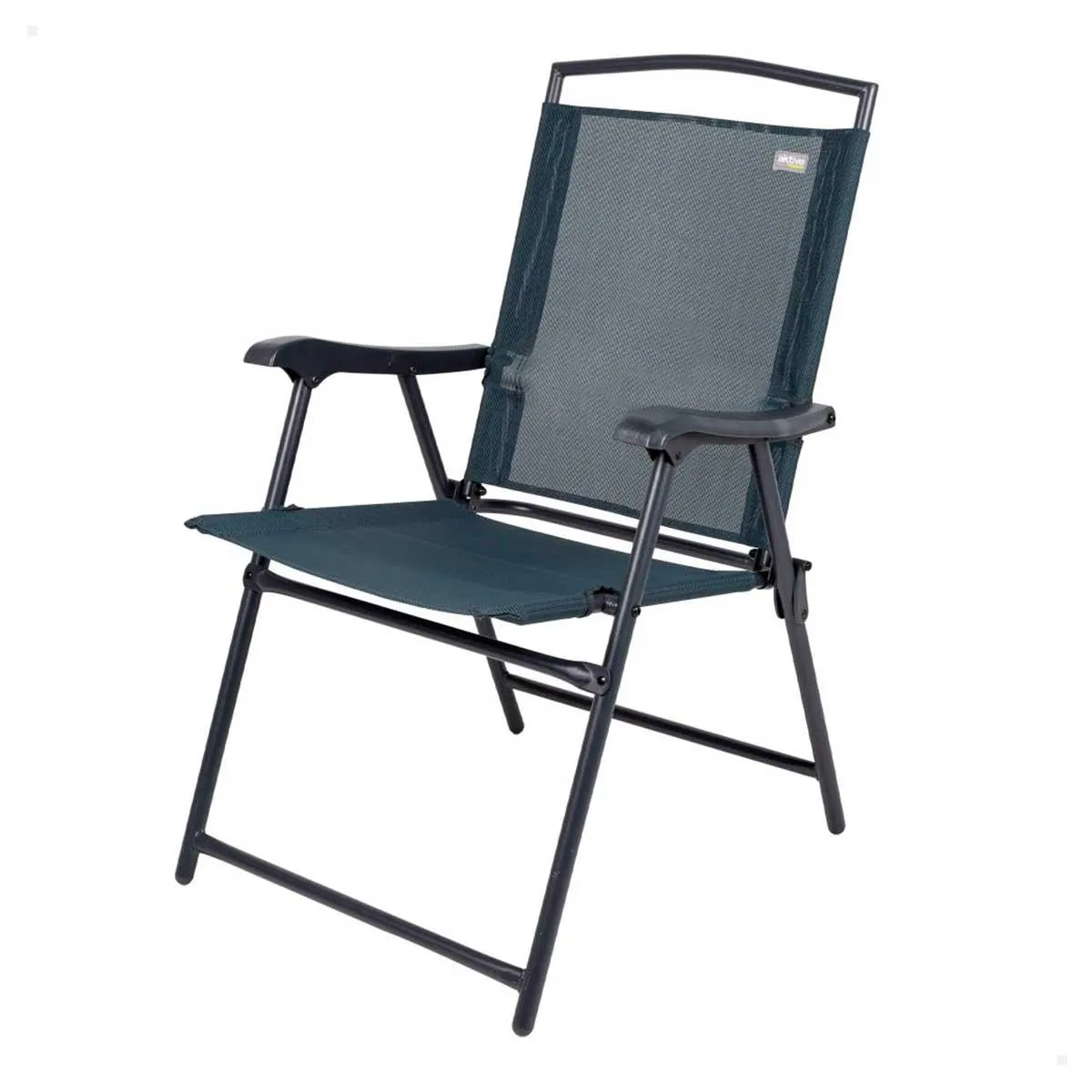 Silla de jardín Aktive Garden plegable antracita 92x52,5x62 cm
