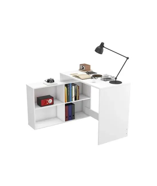 MESA CON ESTANTES KAPPA - Blanco