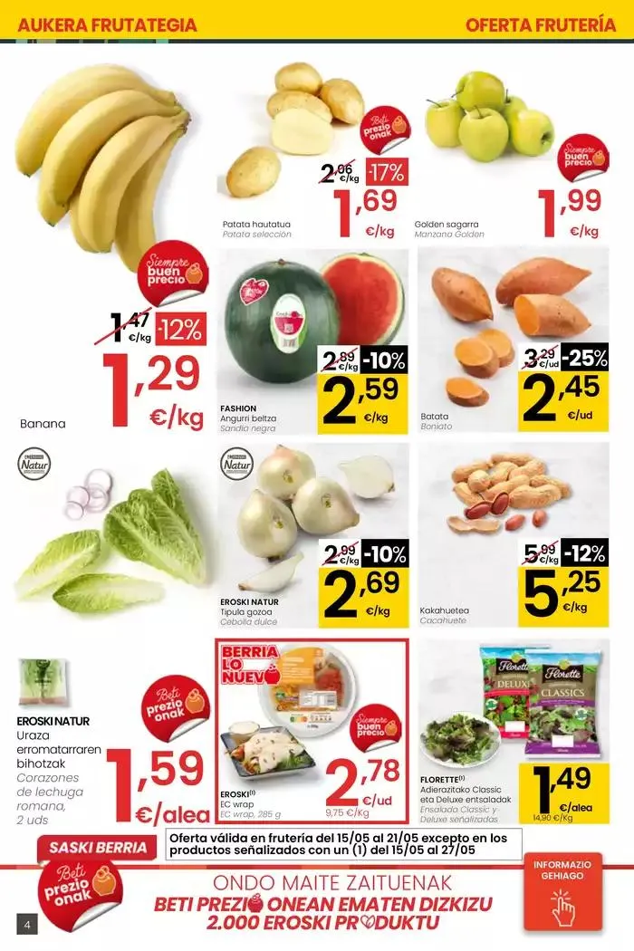 Catálogo de AUKERA OFERTA EROSKI CENTER 15 de mayo al 28 de mayo 2025 - Página 4