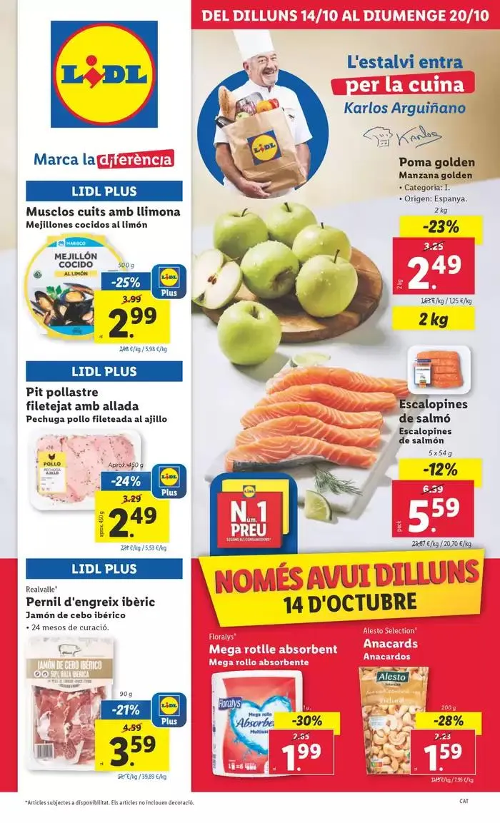 Catálogo de ¡Semana del superahorro Lidl Plus! 14 de octubre al 20 de octubre 2024 - Página 1