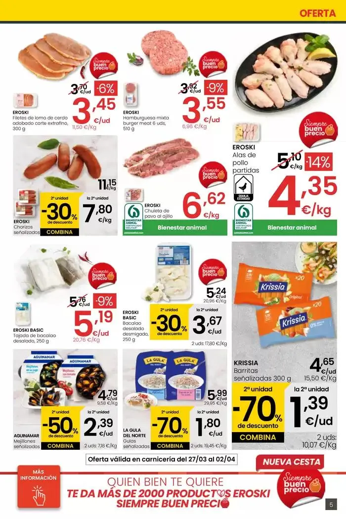 Catálogo de Precio más bajo SUPERMERCADOS EROSKI 27 de marzo al 8 de abril 2025 - Página 5