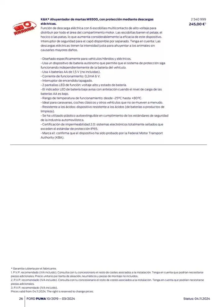 Catálogo de Ford de accesorios Ford Puma 13 de noviembre al 13 de noviembre 2025 - Página 26