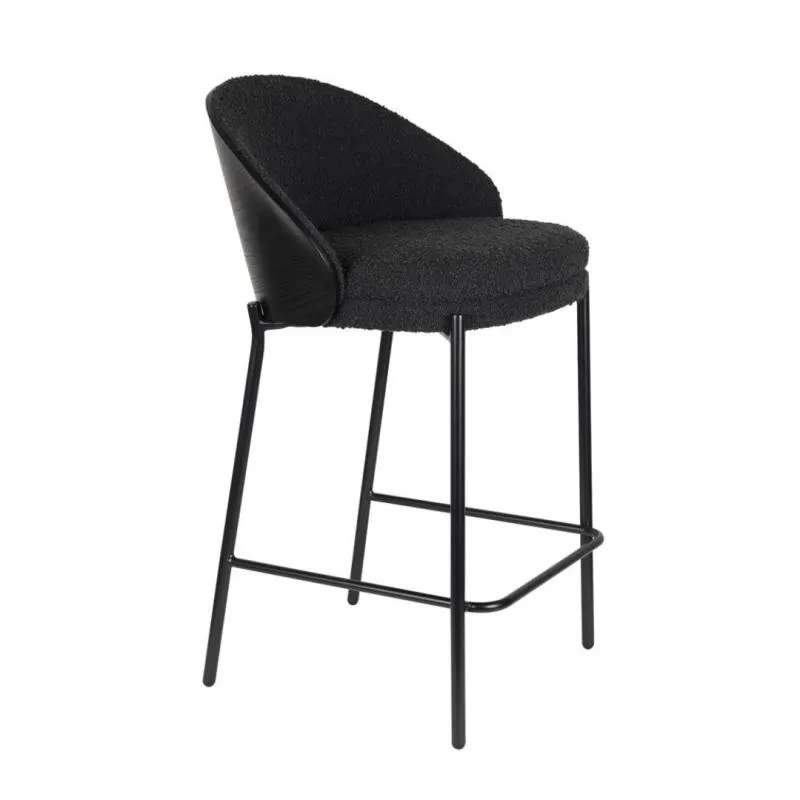 Taburete Rodin Bouclé Negro