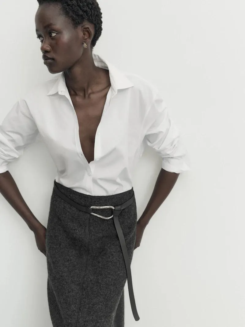 Camisa popelín botones