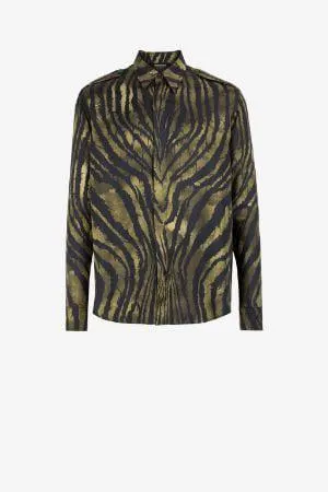 Camisa de seda con estampado Freedom