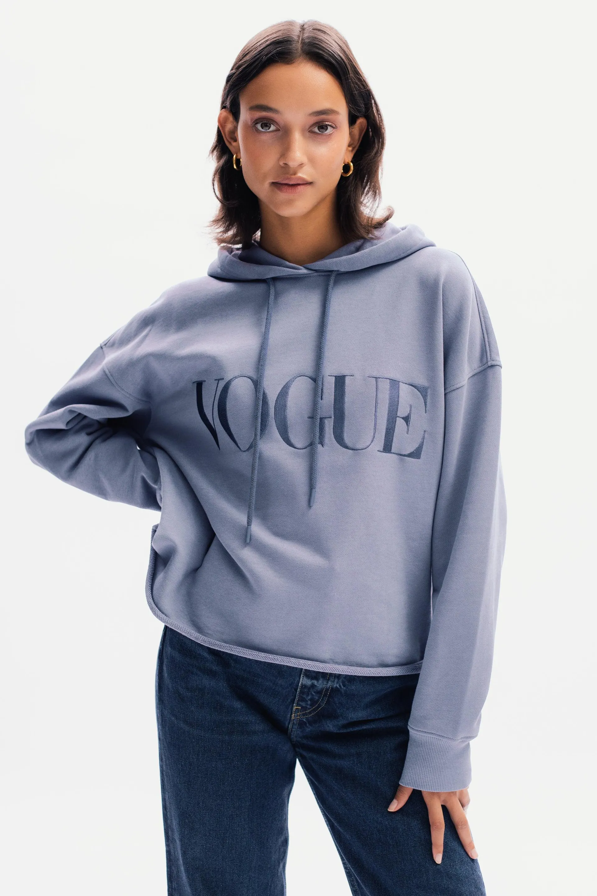 Sudadera hoodie VOGUE azul