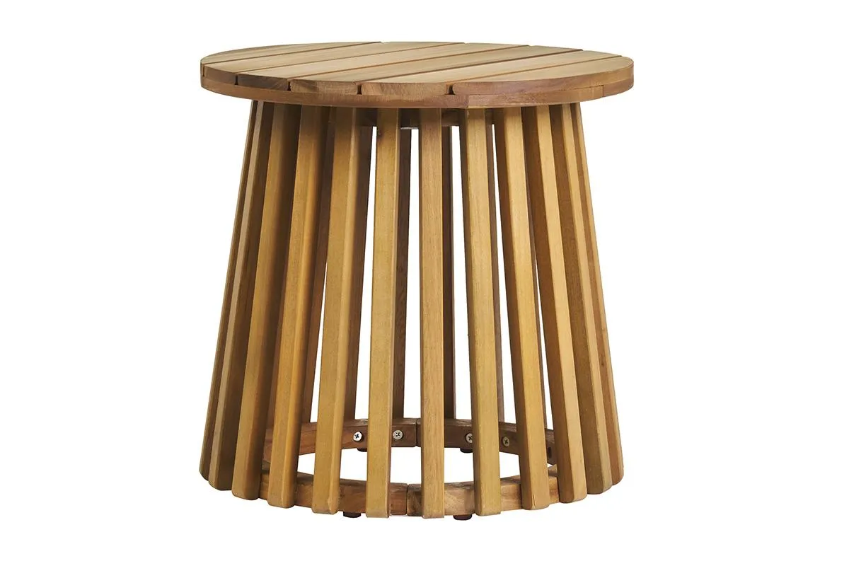 Table basse ronde en bois massif D40 cm - NASSAU