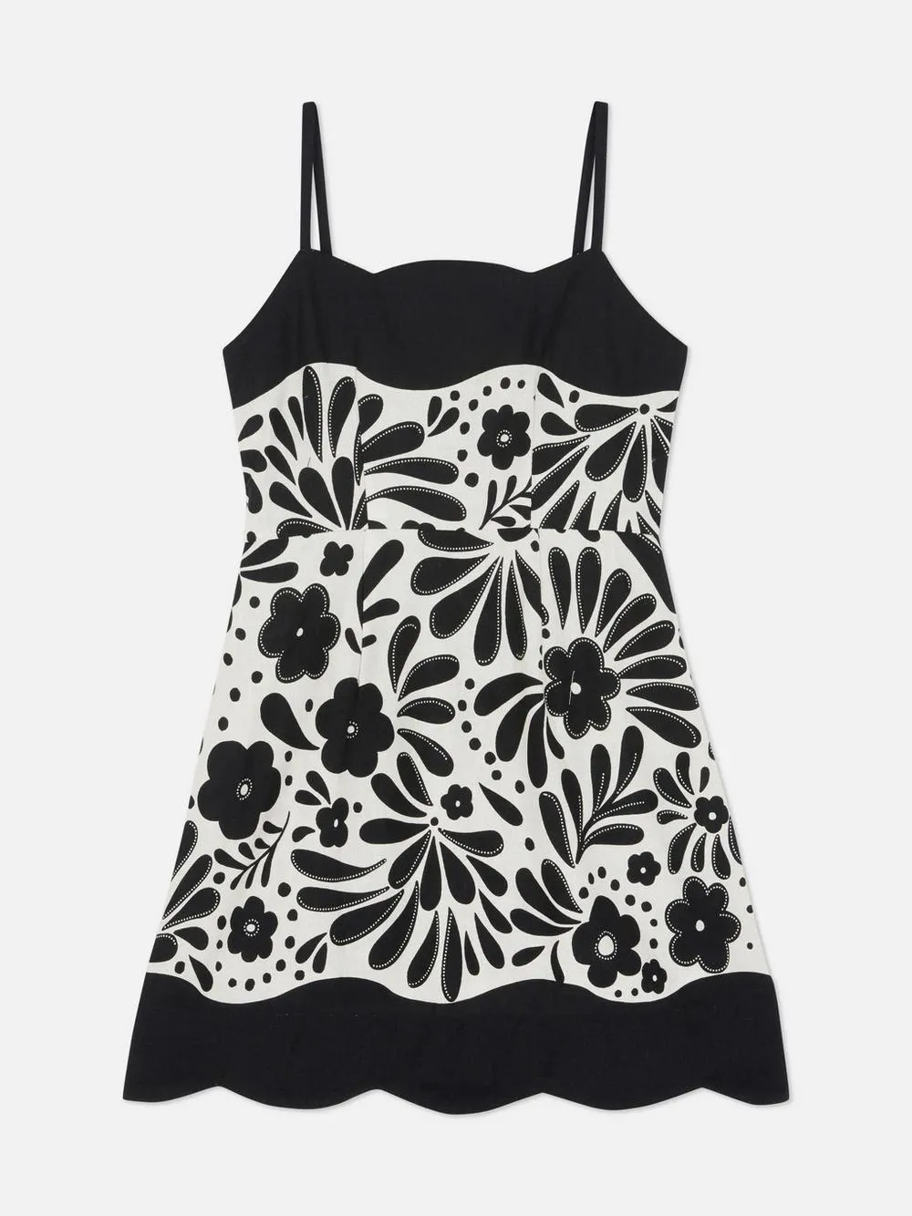 7-15 años | Vestido floral con ribete festoneado