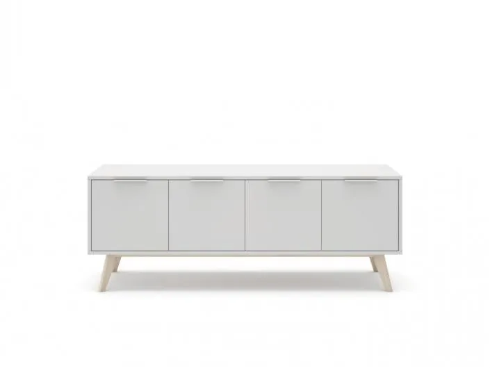 Mueble Tv 4 puertas color blanco-cera blanca