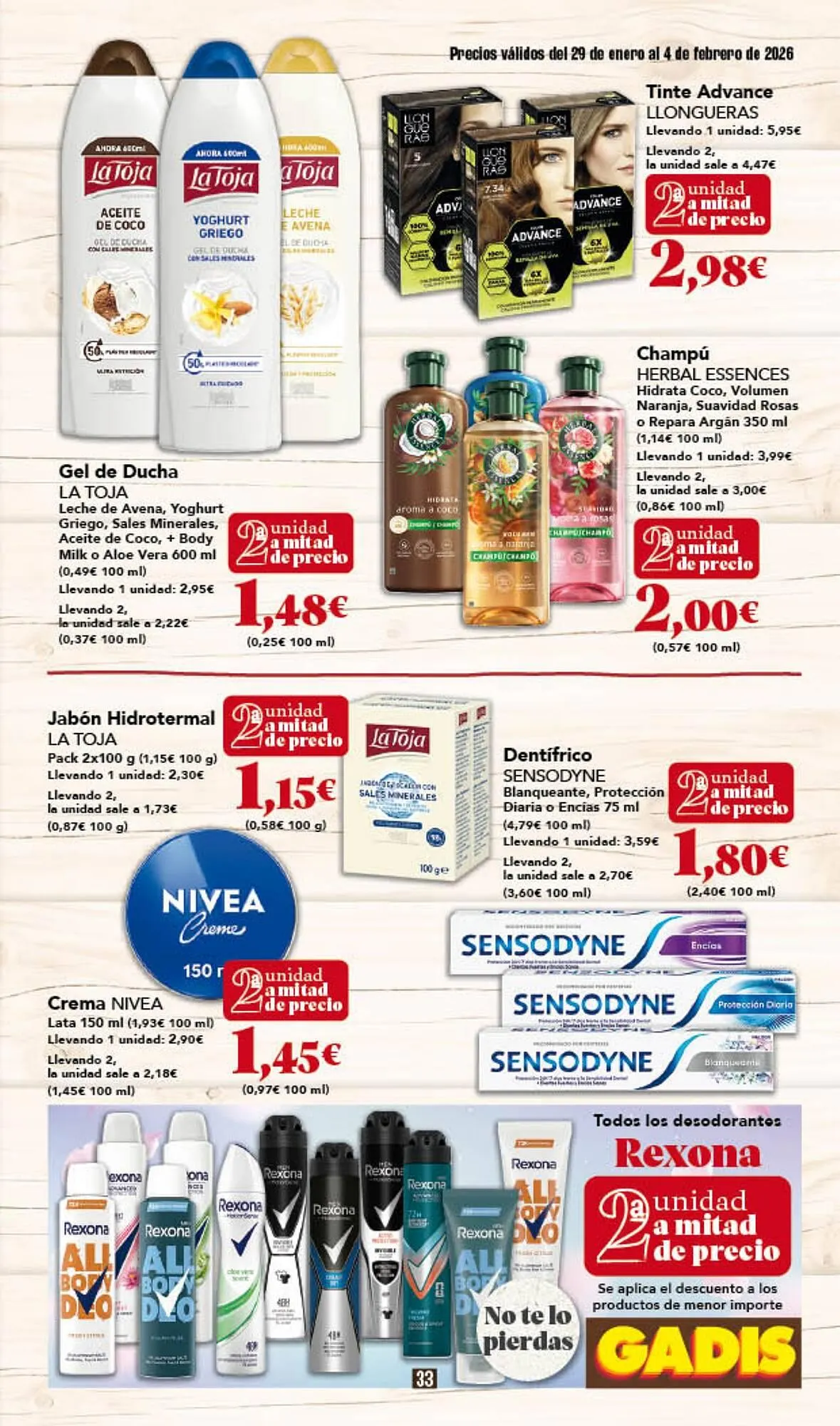 Catálogo de Folleto Gadis 29 de enero al 4 de febrero 2026 - Página 33