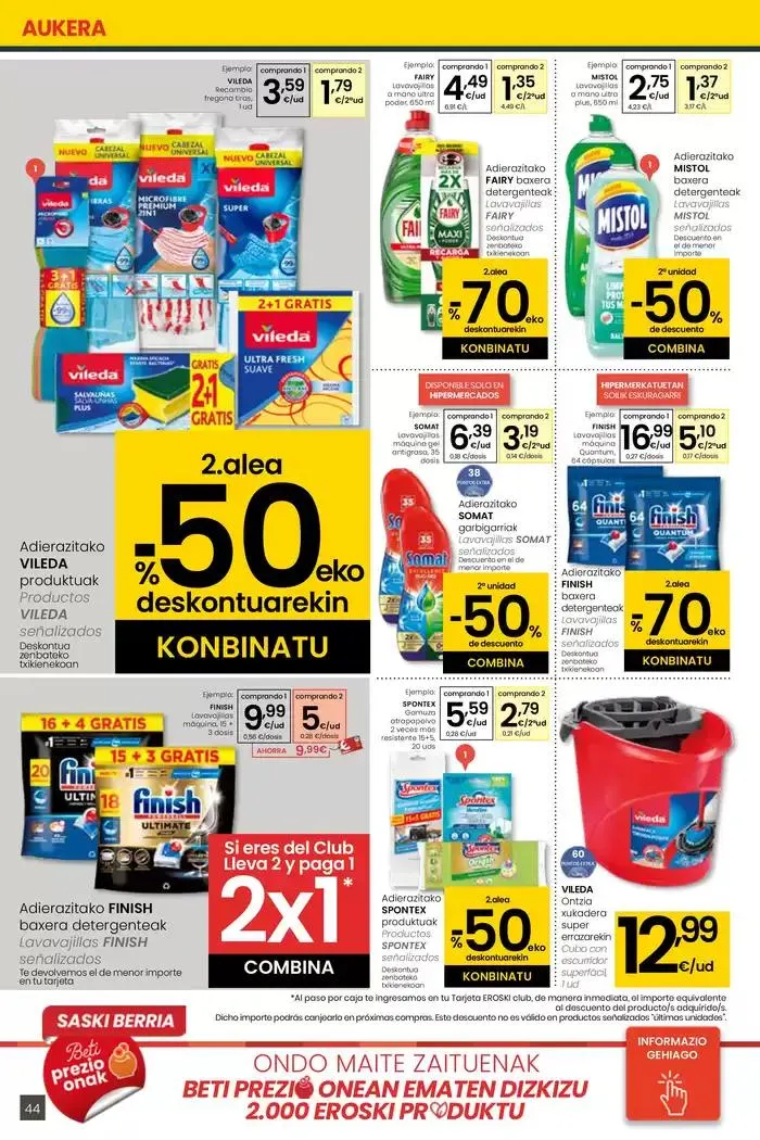 Catálogo de AUKERA OFERTA HIPERMERKATUAK EROSKI 10 de abril al 29 de abril 2025 - Página 44
