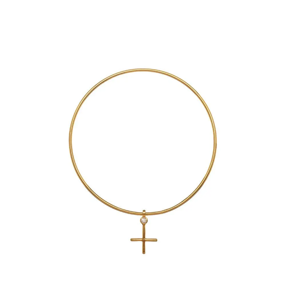 Pulsera rígida FEMME - Cristal / Dorado