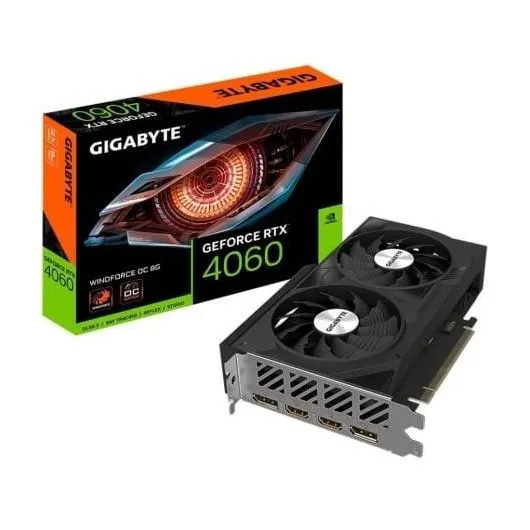 SVGA GEFORCE GIGABYTE RTX 4060 WindForce OC 8GB