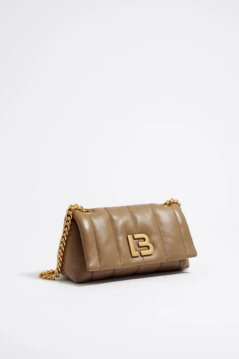 Bolso solapa S piel topo oscuro