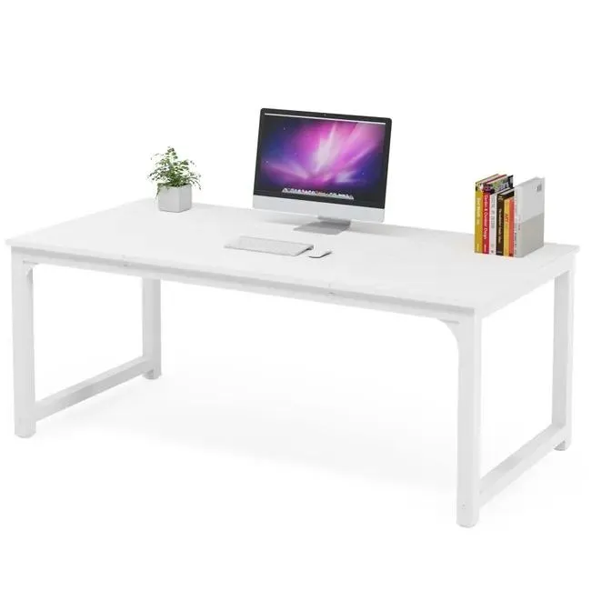 Tribesigns Escritorio160 x 80 cm, escritorio de ordenador con marco grueso, mobiliario de oficina sencillo y moderno para el hogar y la oficina