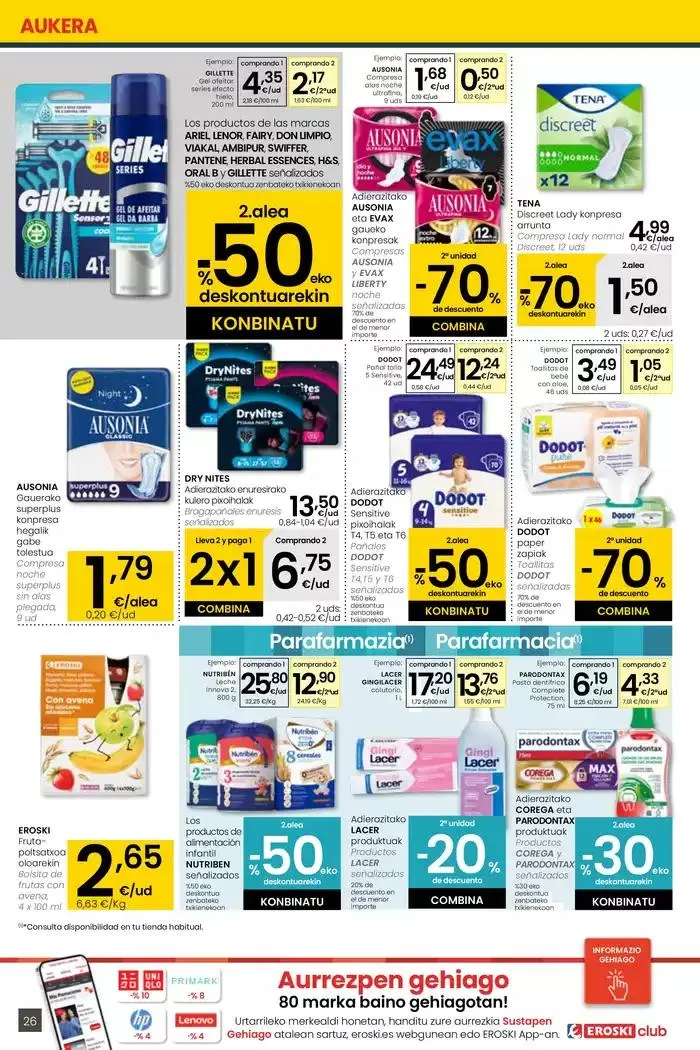Catálogo de 2000 produktu baino gehiago, BETI PREZIO ONEAN EROSKI CENTER 16 de enero al 28 de enero 2025 - Página 26