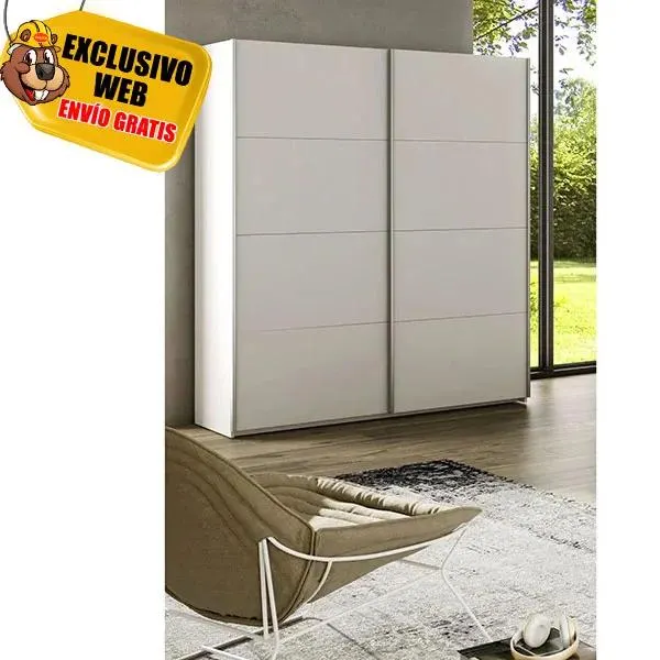 Armario 2 puertas correderas Blanco London